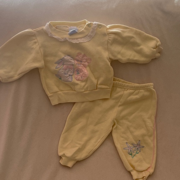 All Mine Other - Vintage Yellow Baby Sweatshirt and Pants Set